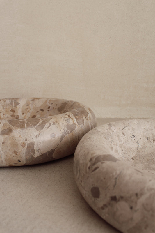 Marble bowls - brown