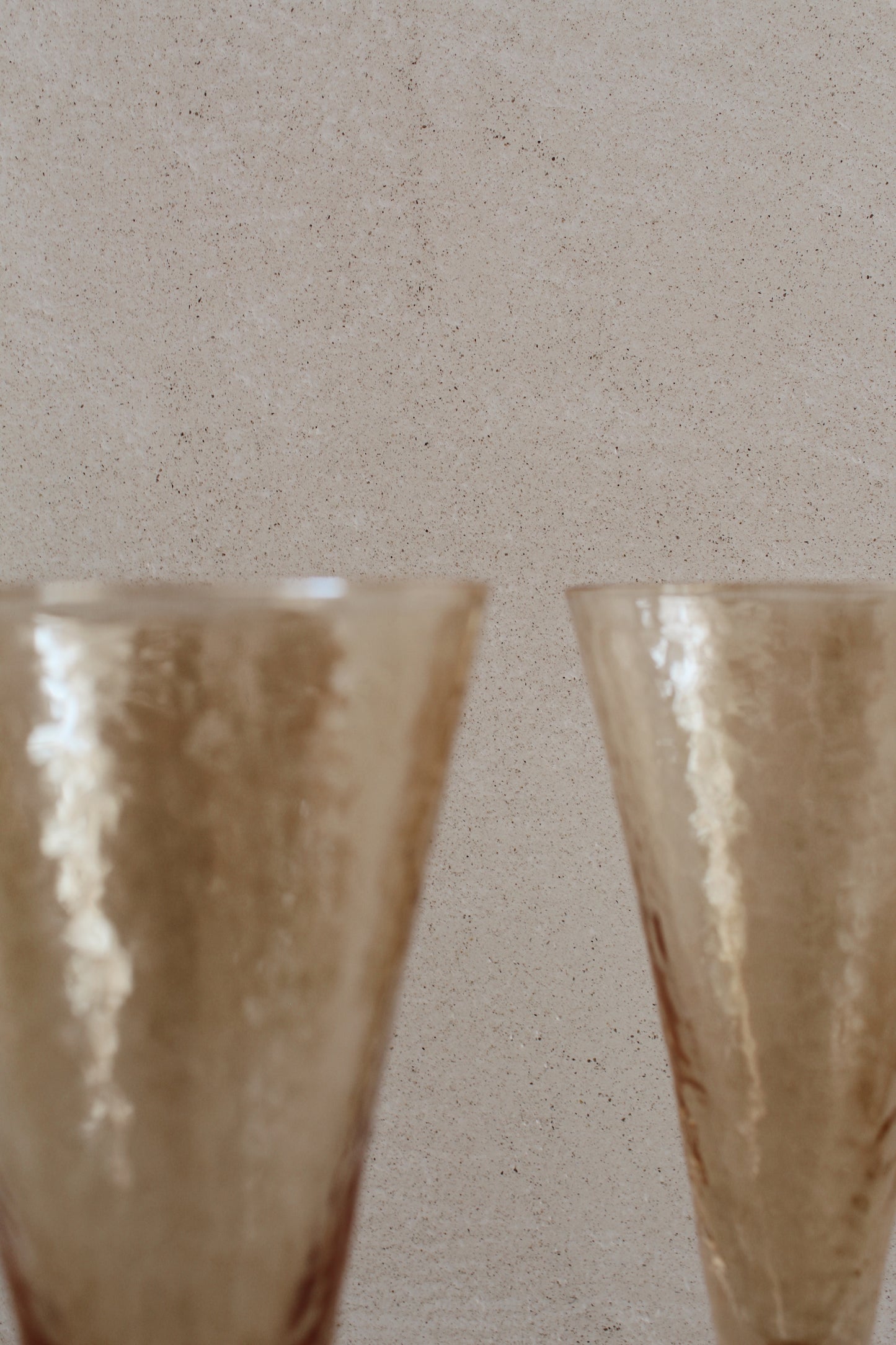 Amber champagne glass