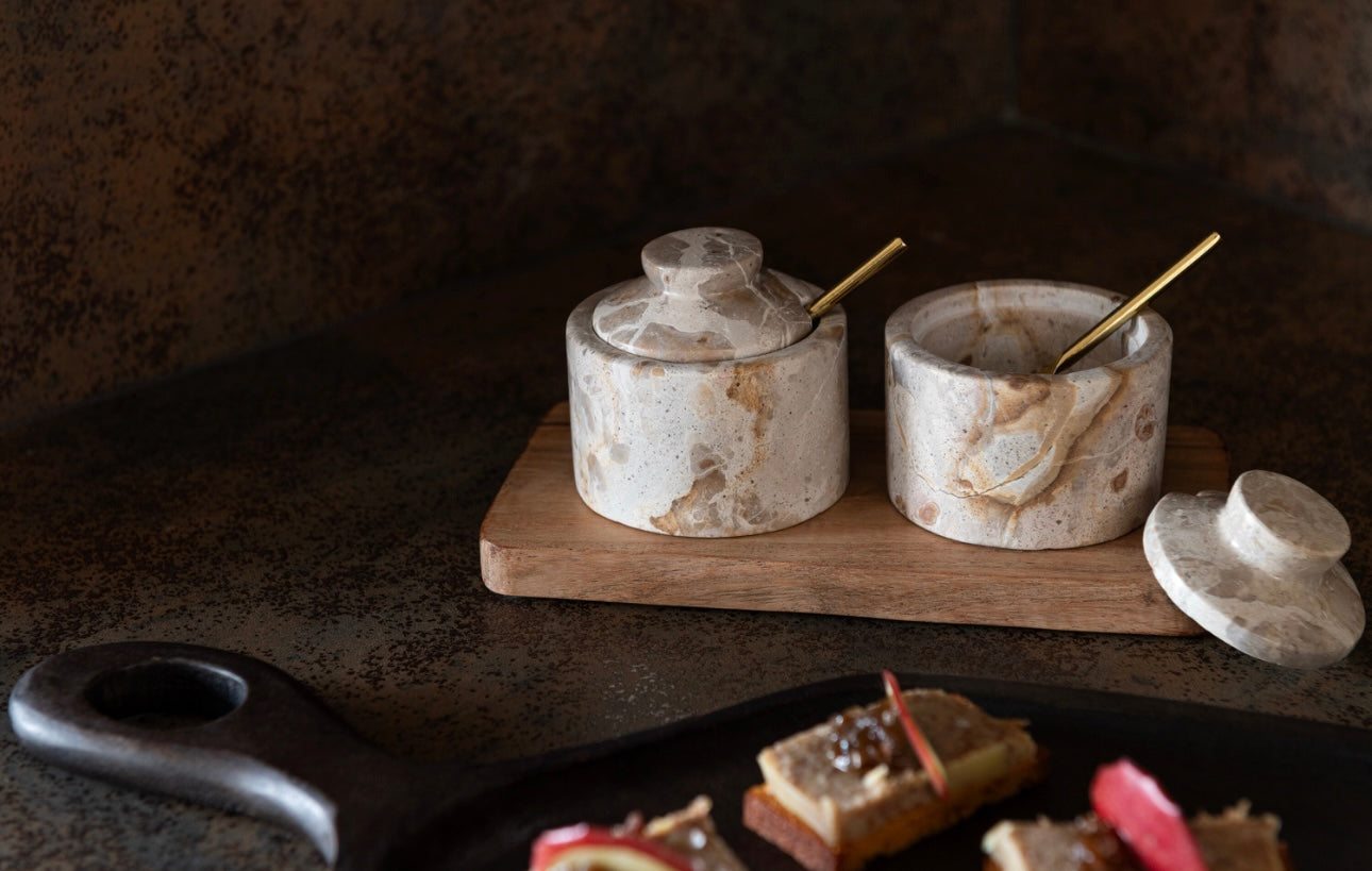 Marble spice set