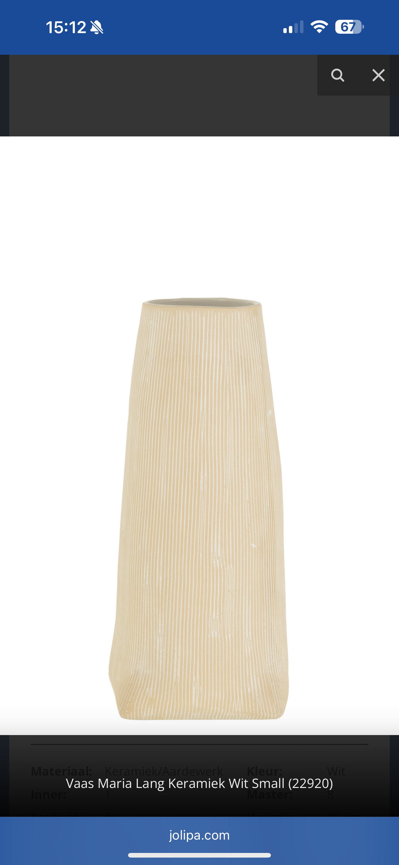 Ribbed vase