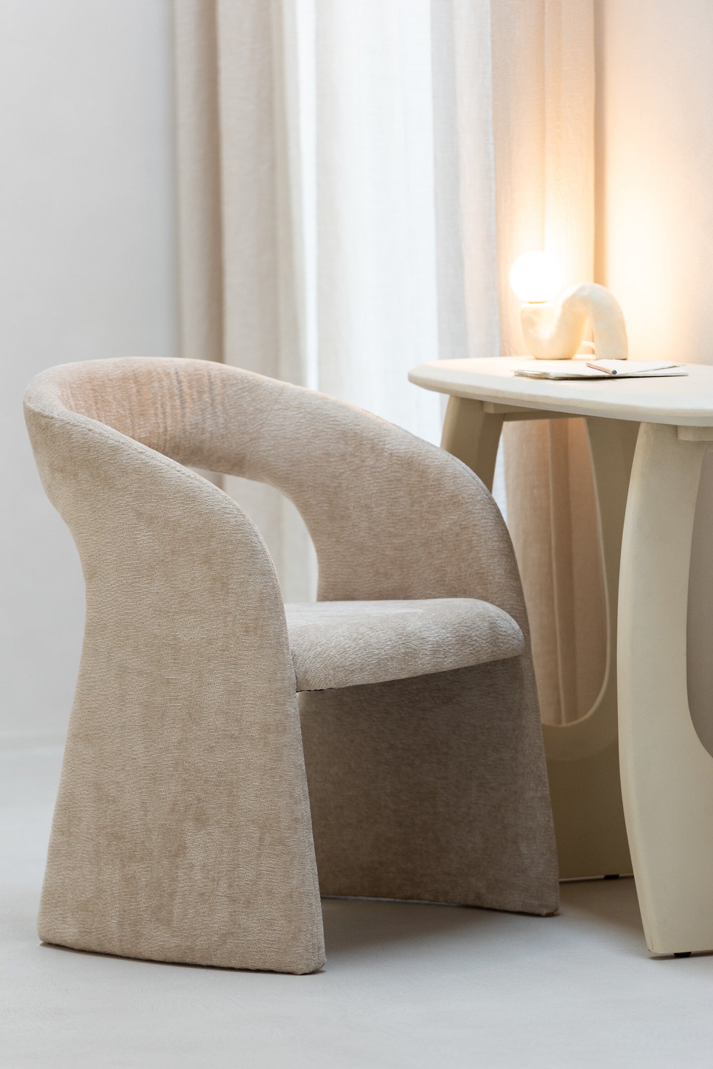 Textile dining room chair