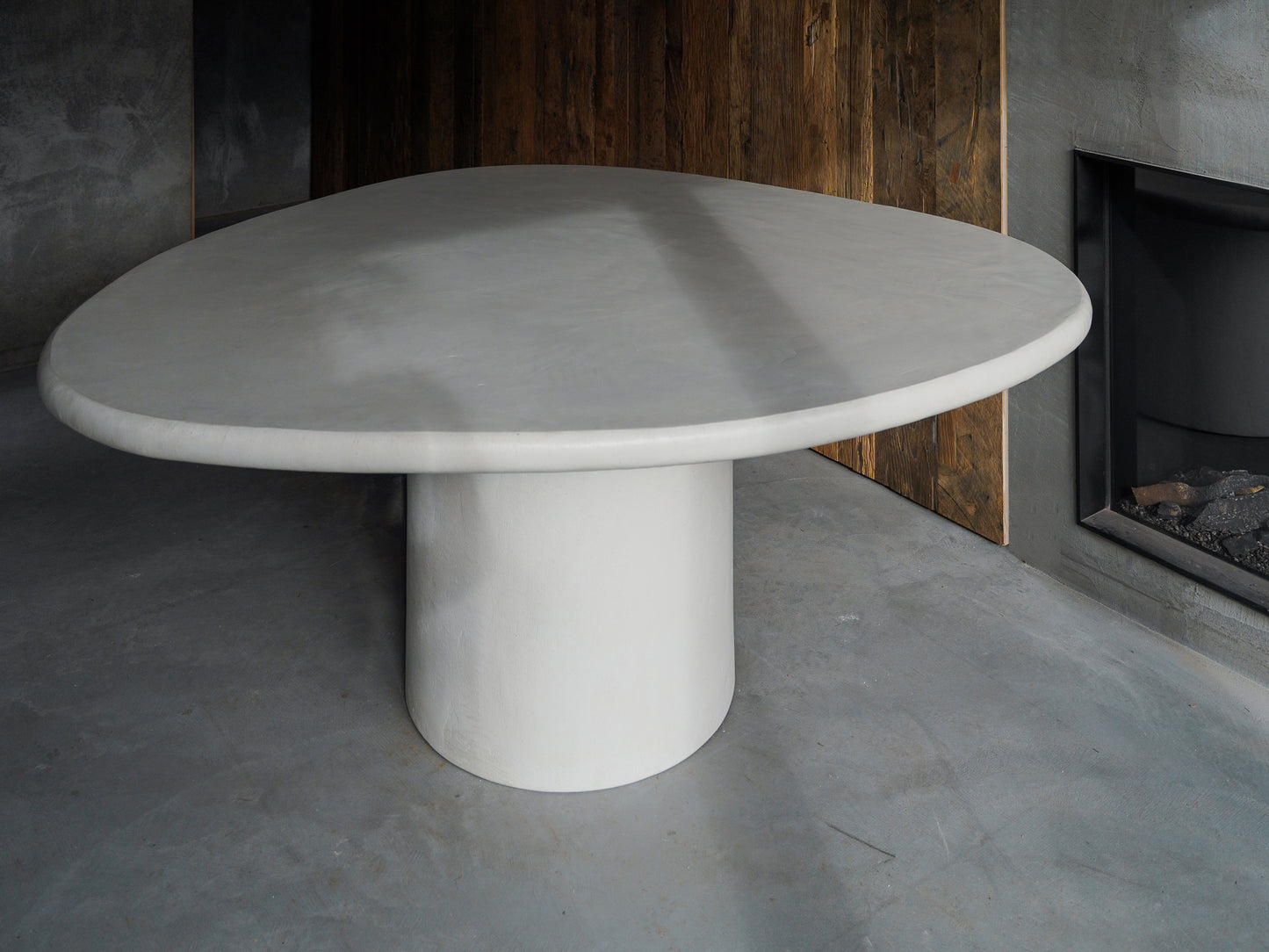 Boulder shaped dining table