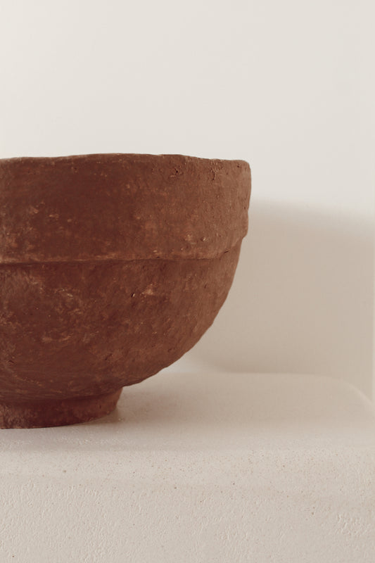 Papier maché deep bowl