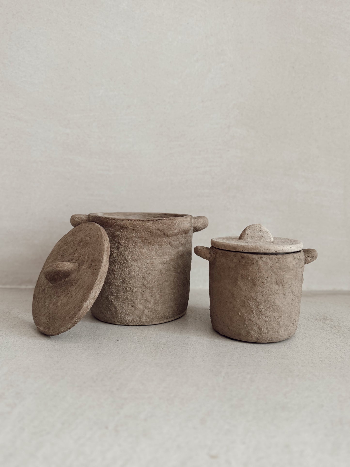 Cement Jar Beige