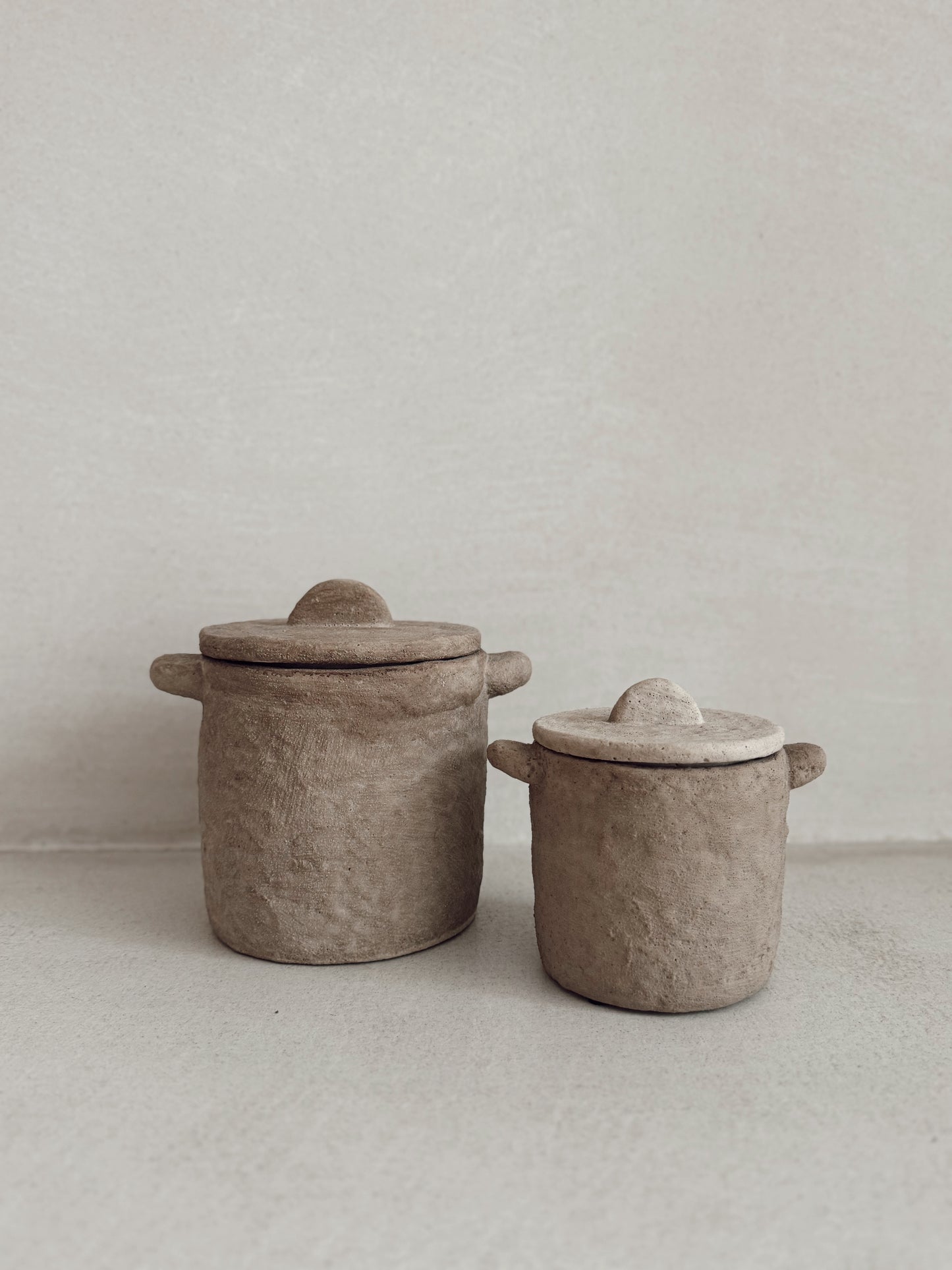 Cement Jar Beige