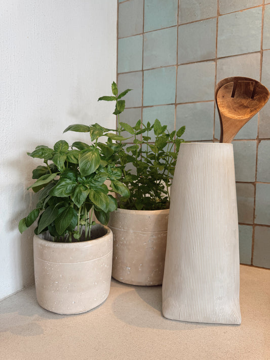 Ribbed vase