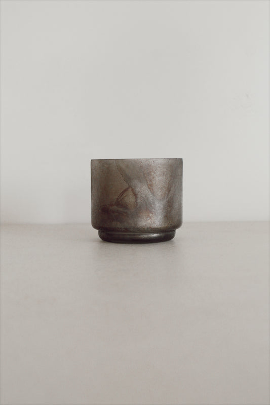 Copper grey candle holder