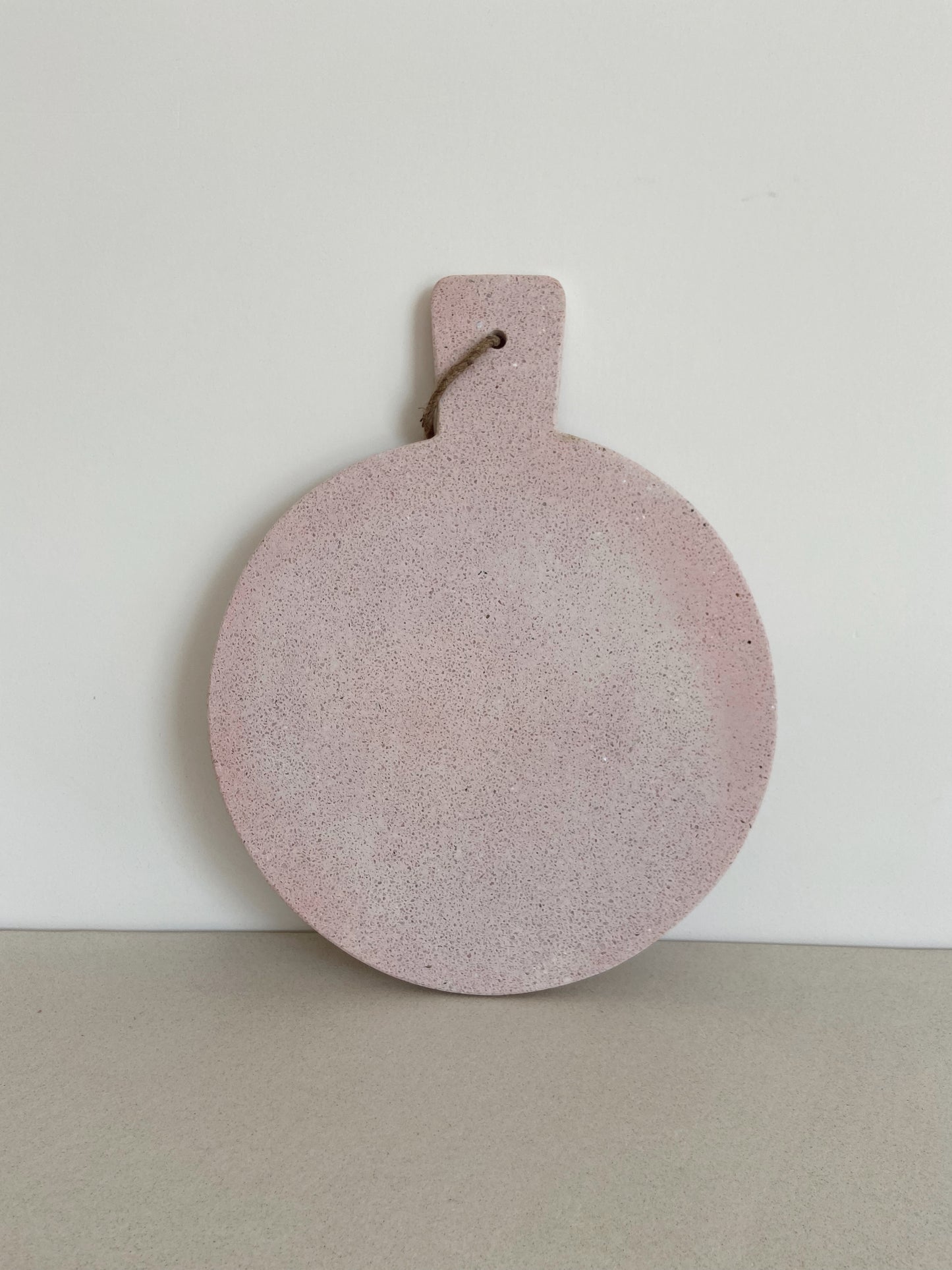 Terrazzo plate round pink