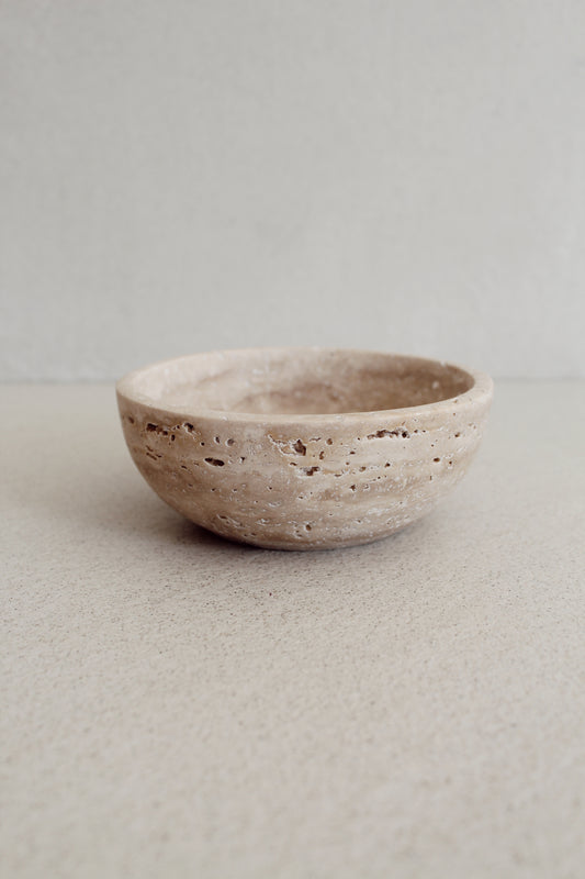 Travertine bowl beige