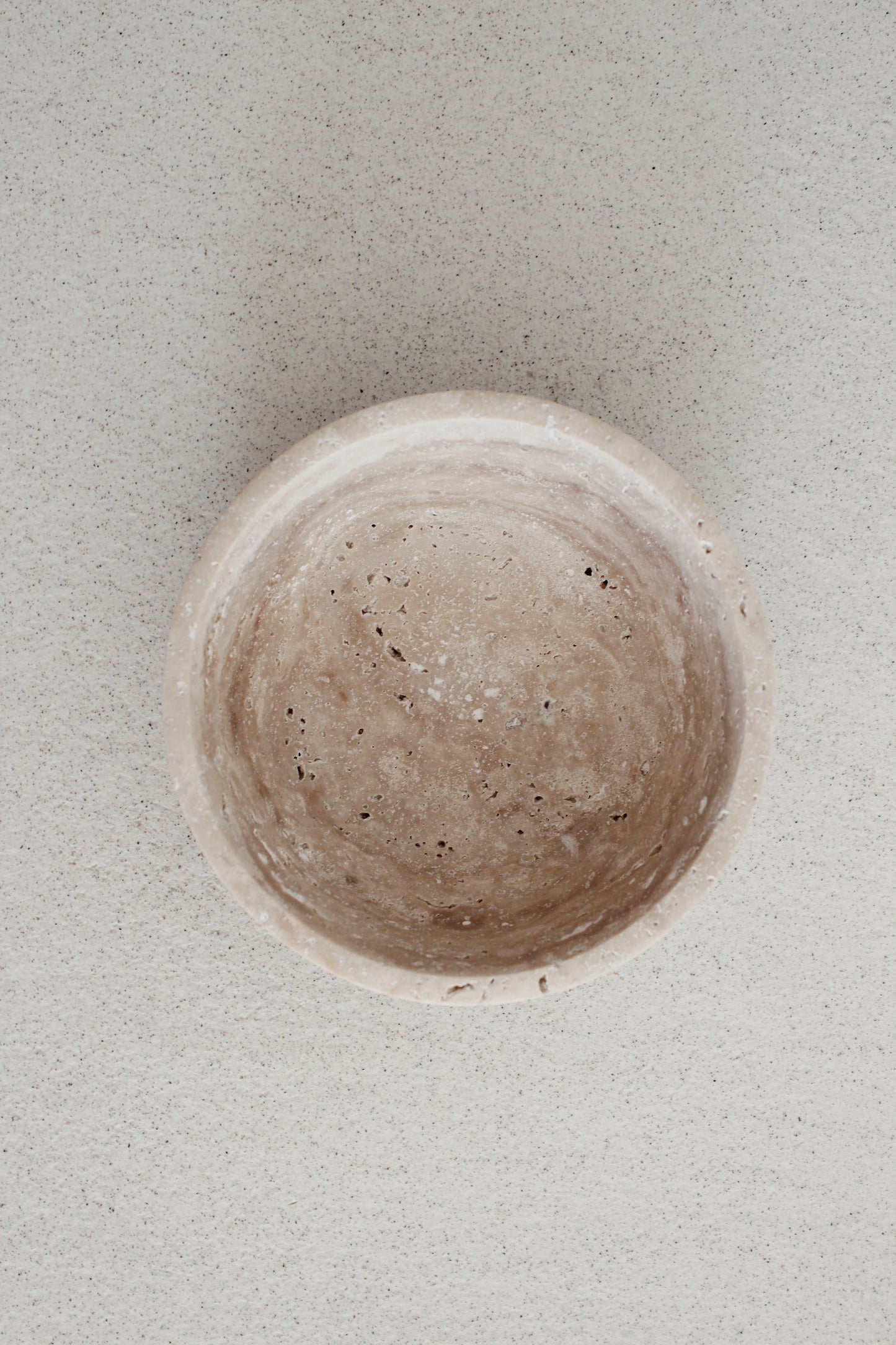 Travertine bowl beige