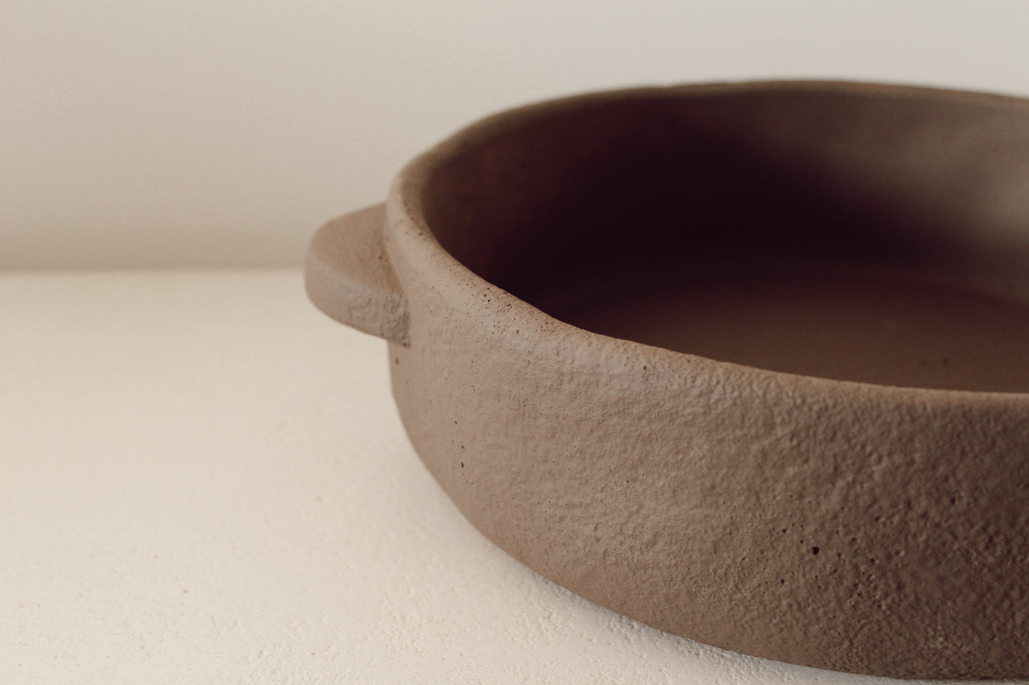 Brown cement bowl